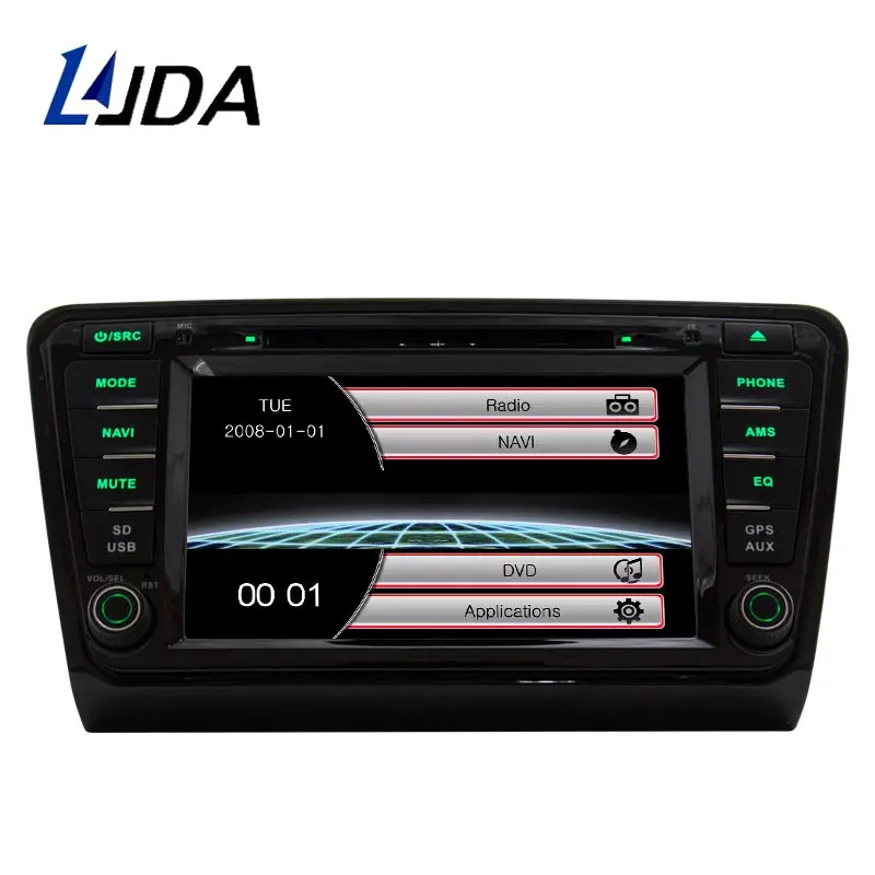 

LJDA One Din 8 Inch Car Multimedia Player For SKODA OCTAVIA 2013-2017 DVD Stereo GPS Navigation Radio Autoaudio Headunit Canbus