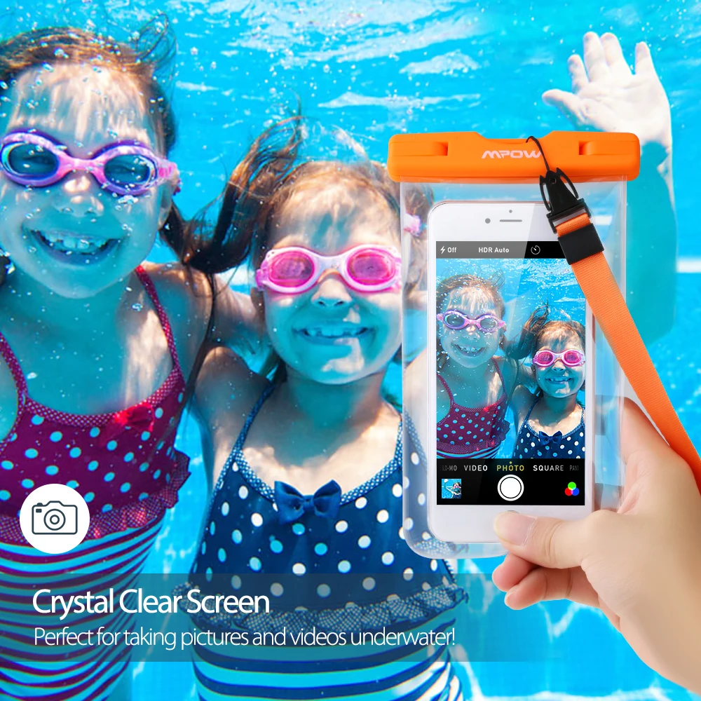 3PCS Mpow Swimming Waterproof Bags Universal Smartphone Pouch Case 13
