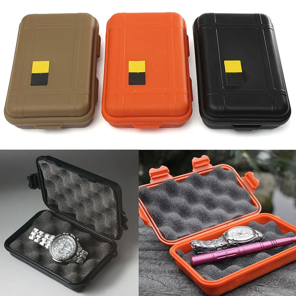 

SHNGki New 1PC Large/Small Size Outdoor Shockproof Waterproof Airtight Survival Case Container Storage Carry Box