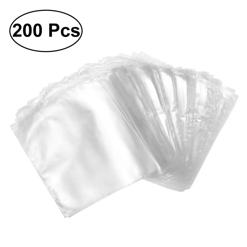 

200 Pcs 6X6 Inch Waterproof POF Heat Shrink Bottle Food Cover Wrap Bags For Soaps Bath Bombs And DIY Crafts (Transparent)
