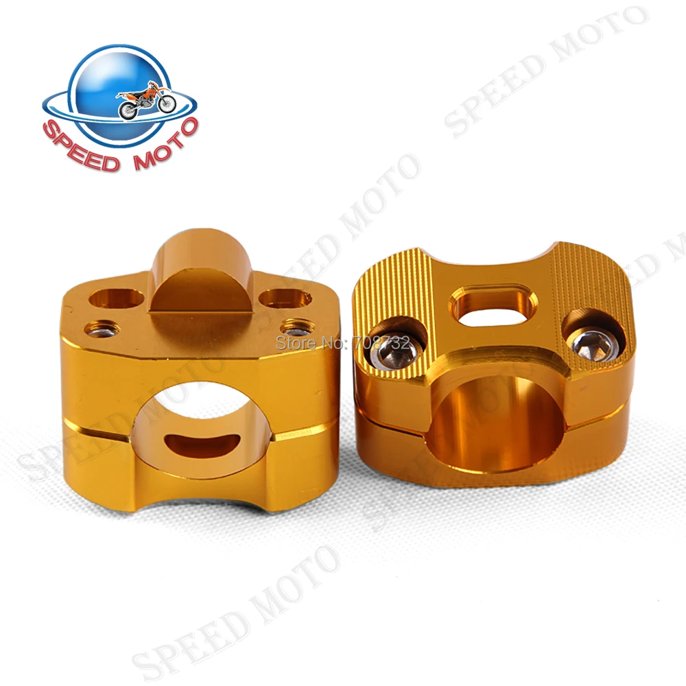 

Free Shipping CNC ALUMINUM Motorcycle dirt bike MX HANDLE BAR MOUNT 1-1/8" FAT BAR Handlebar Mounts Riser Clamp Oversize Kit