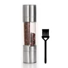 Pepper Grinder 2 in 1 with a brush,  Stainless Steel Manual Salt Pepper Mill Grinder, Seasoning Grinding for Cooking Restaurants ► Photo 1/6