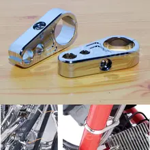 2X25 мм " Хромированная универсальная мотоциклетная рама руль тормоза сцепления трос тормозной Линии Зажим для Harley Dyna