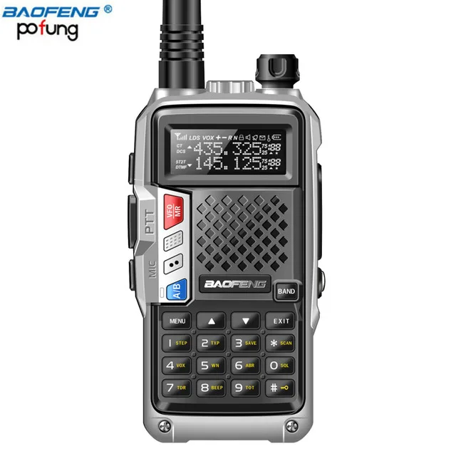 BaoFeng BF-UVB3 Plus 8 Вт мощная рация cb ham двухстороннее радио 128CH 136-174Mhz& 400-520Mhz 10 км большой диапазон обновления UV 5R - Цвет: silver