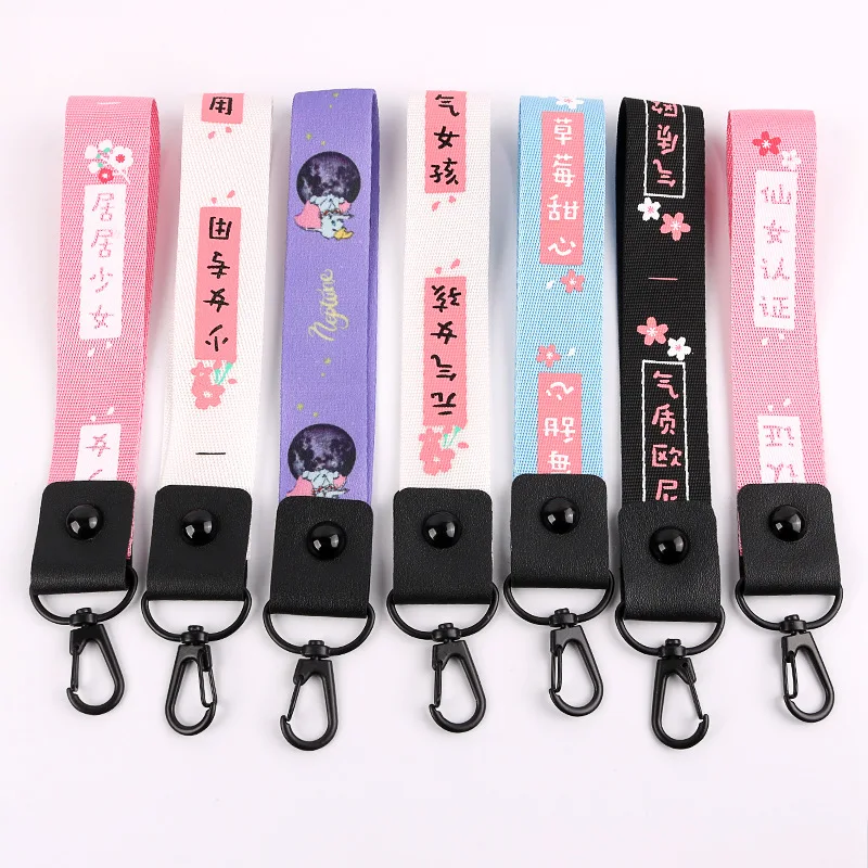 

Printed Cute Flower Neck Strap Lanyard For Keys ID Card Gym Mobile Phone Straps USB Badge Holder DIY Hang Rope Lariat Lanyards