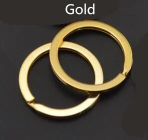 20 шт многоцветные кольца для ключей 30 мм(никогда не выцветают) кольца для ключей для изготовления ключей Sleutelhanger Diy аксессуары Z341 - Цвет: gold