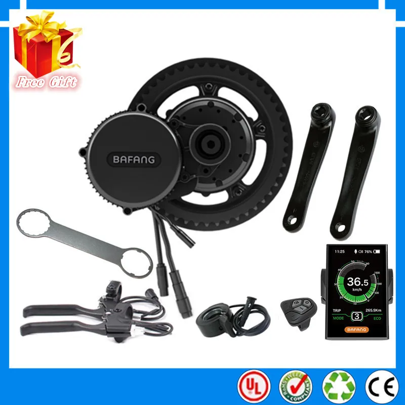 Flash Deal EU US RU no tax New Bafang BBS02B BBS02 48V 750W ebike Motor C18 LCD display bafang mid drive EBike conversion kits 0