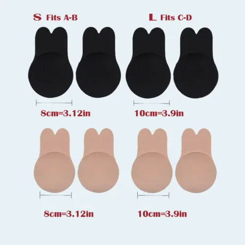 

2019 Women's Breast Petals Strapless Invisible Bra Backless Self-Adhesive Push Up Bras Black Nude ntimates Accessories