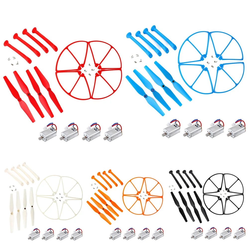 Replacement Spare Parts Main Blade Propellers Guard with Protect Frame + Landing Gear + 4Pcs Motors for Syma X8C X8W Replacement Spare Parts Main Blade Propellers Guard with Protect Frame + Landing Gear + 4Pcs Motors for Syma X8C X8W