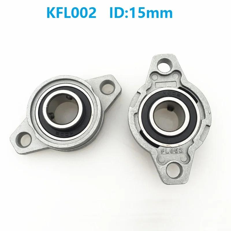

20pcs/lot KFL002 15mm Bore Diameter Zinc Alloy Bearing Units 15 mm Flange Pillow Block Bearing For CNC FL002