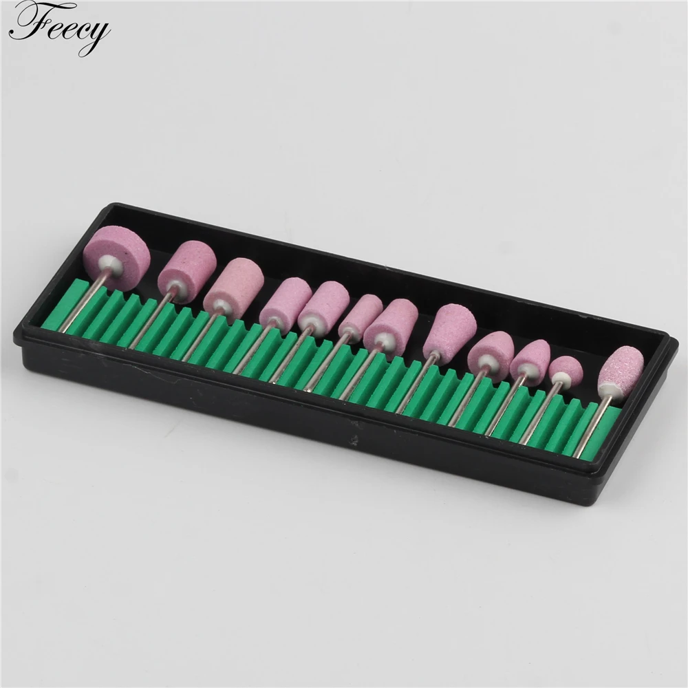 

12PCS/Set Quartz Nail Drill Bits Electric Apparatus Nail Manicure Machine Drill Bits Set Milling Cutters Polishing Accessories
