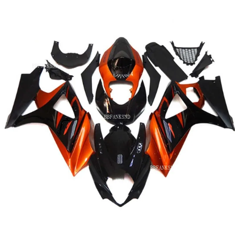 

Motorcycle Fairing kit for SUZUKI GSXR1000 07 08 GSX-R GSXR 1000 K7 2007 2008 ABS orange black Fairings set