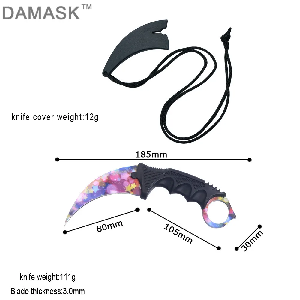 Дамаск Karambit Counter Strike для поездки на природу портативный острый нож CSGO кемпинг