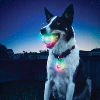 

Pet Dog Rolling Ball Toy for Solving Boredom Colorful Shiny Chew Exercise Ball Toy