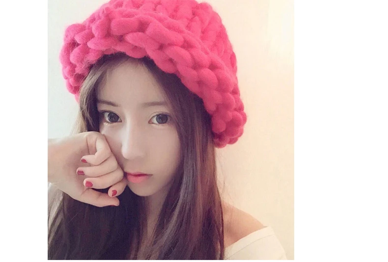 YIFEI 2018 для женщин зимние теплые вязаный крючком шапки кепки Gorras ручной работы Рождественский подарок для обувь девочек открытый мА