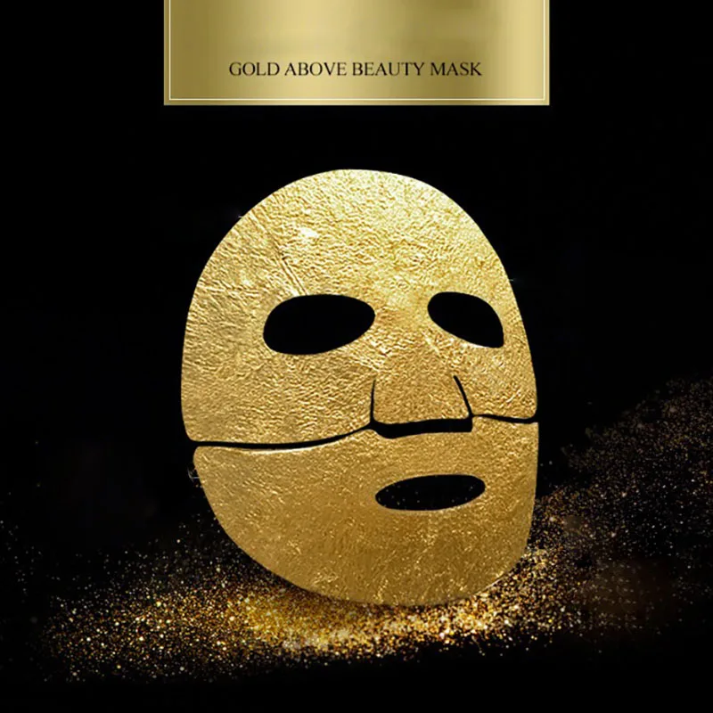 24 K Золотая коллагеновая маска для лица маска с гиалуроновой кислотой увлажняющие отбеливающие Антивозрастной уход за кожей Корейская косметическая маска