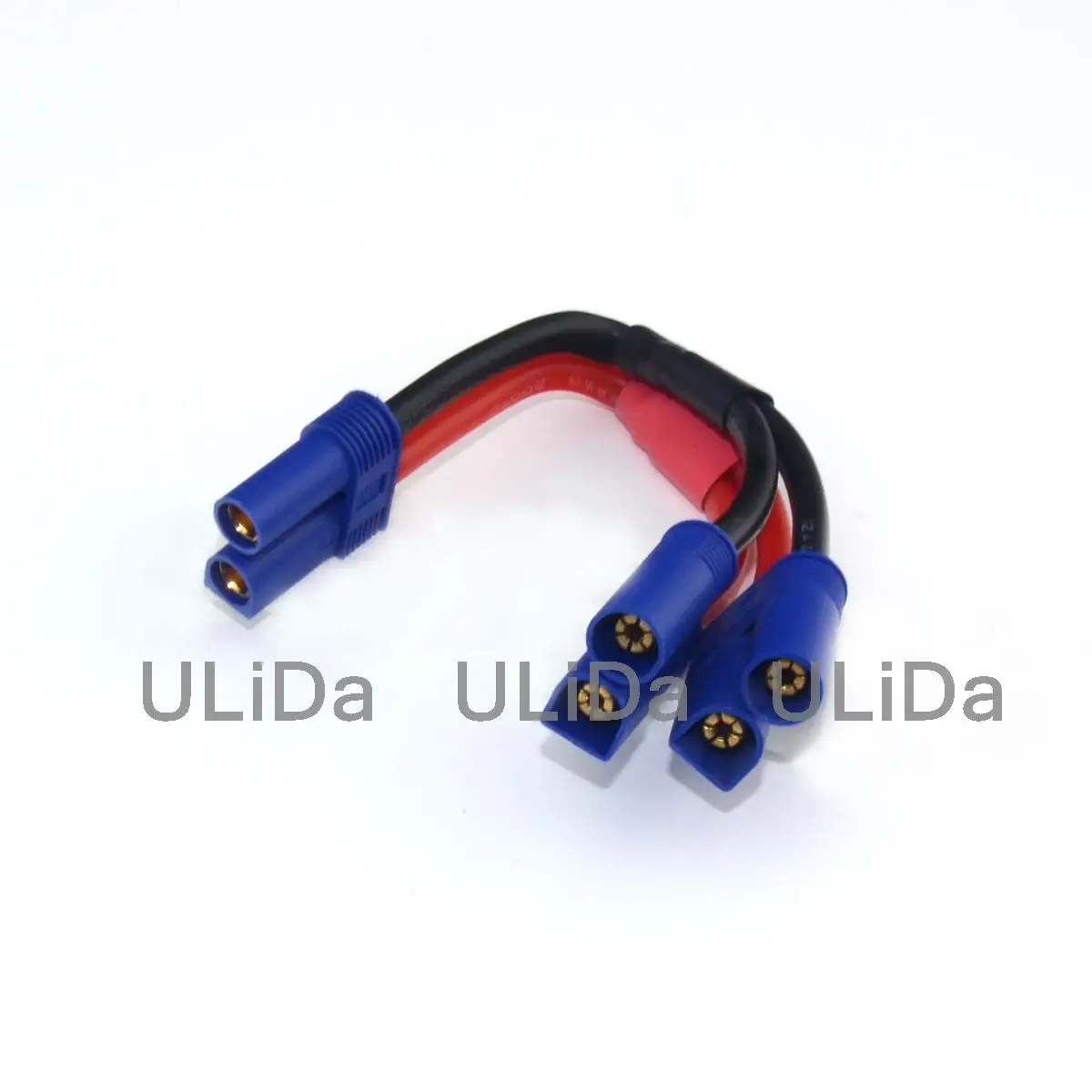 Parallel Adapter EC5 2 Male to 1 Female 10CM 12awg Wire for RC Battery