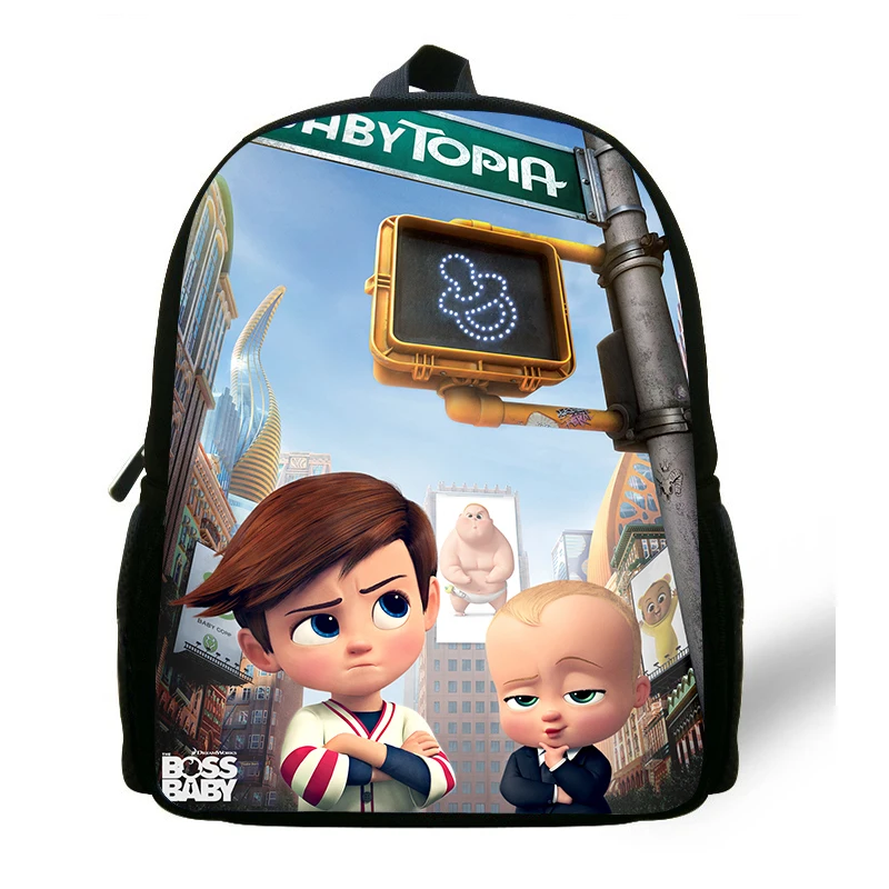 

Newest 12 inch Cartoon The Boss Baby Print Backpack Small School Bags for Boys Schoolbags for Kids Baby Cartoon Book Bag Mochila