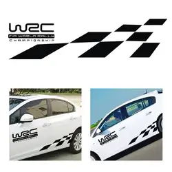 Автомобильные аксессуары 1 пара автомобиля стикер WRC стиль сетки украшение в виде флага спортивные гоночные полосы графические Стикеры