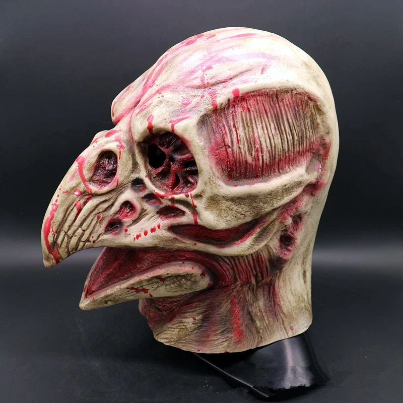 

Plague Doctor Bird Punk Mask Anatomy Blood Masks Latex Horror Scary Mask halloween mascaras de latex maske silicone Animals