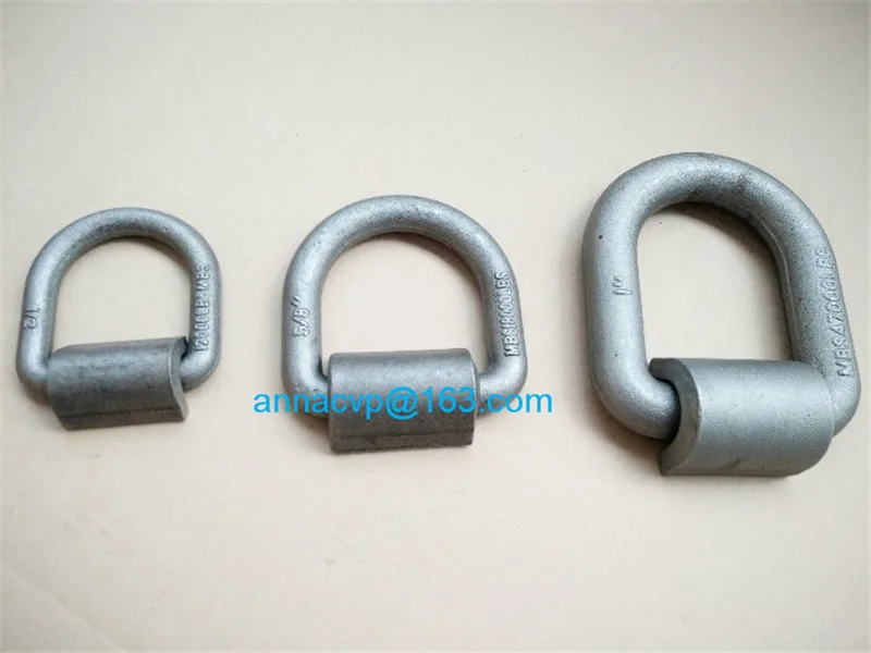 D-RING Weld on Flatbed Truck Trailer Tie Down D Ring Rope Chain Anchor 1/2inch 12000lbs