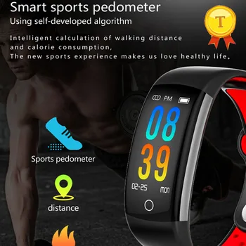 

Bluetooth 4.0 Smart Wristband Continuous Heart Rate Monitor Long Battery man ip68 swimming Smart band support whatsapp push