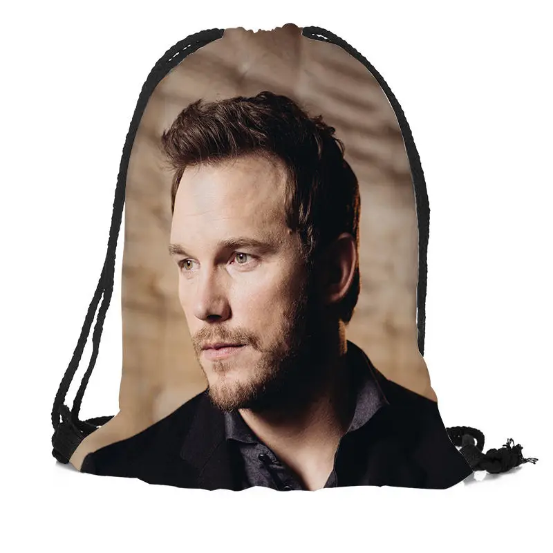 

Custom Chris Pratt Drawstring Bag Silk Soft Bag Large Sapacity Custom Logo Printing Backpack More Size