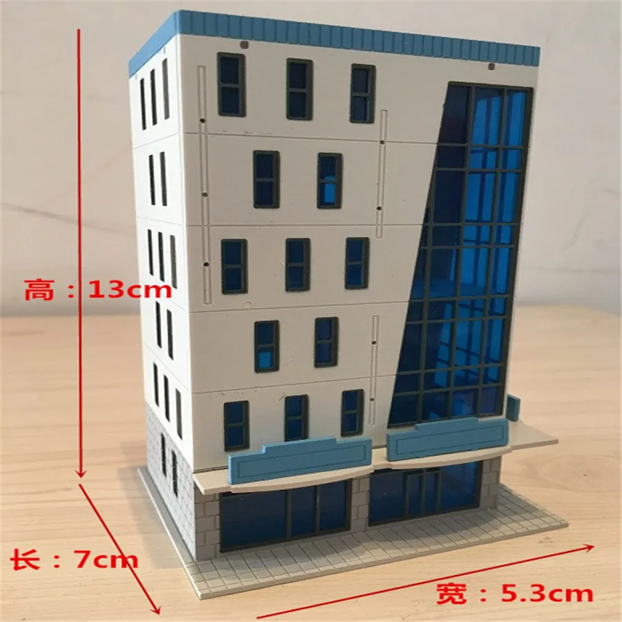 2 шт./лот модель 1:150 N масштаб пластиковый цвет здания для Хо поезд макет - Цвет: Синий