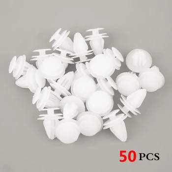 

50pcs White Car Plastic Rivet Bumper Retainer Fastener For Vauxhall Smart Forfour Fortwo Vectra Vxr8/Roadster Astra Adam