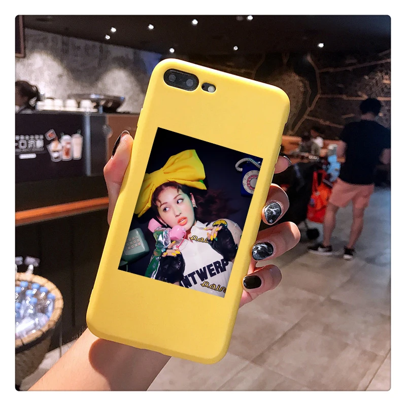 

fashino heart shaker Candy Color TPU Case phone For iphone XS XR XSMX Korean Singer SOMI Pink Red Yellow purple White Cover