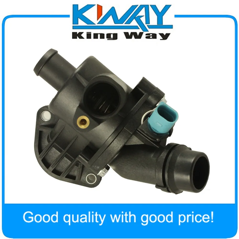 Coolant Thermostat Housing w// Sensor For Audi A4 Quattro 1.8L 06B121111K 2002-06
