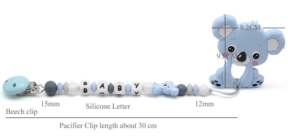 Зажимы для сосок, силиконовая соска для использования при прорезывании зубов, зажим для персонализированного имени ребенка, цепочка для рта, Жевательная соска, держатель, жевательные бусины