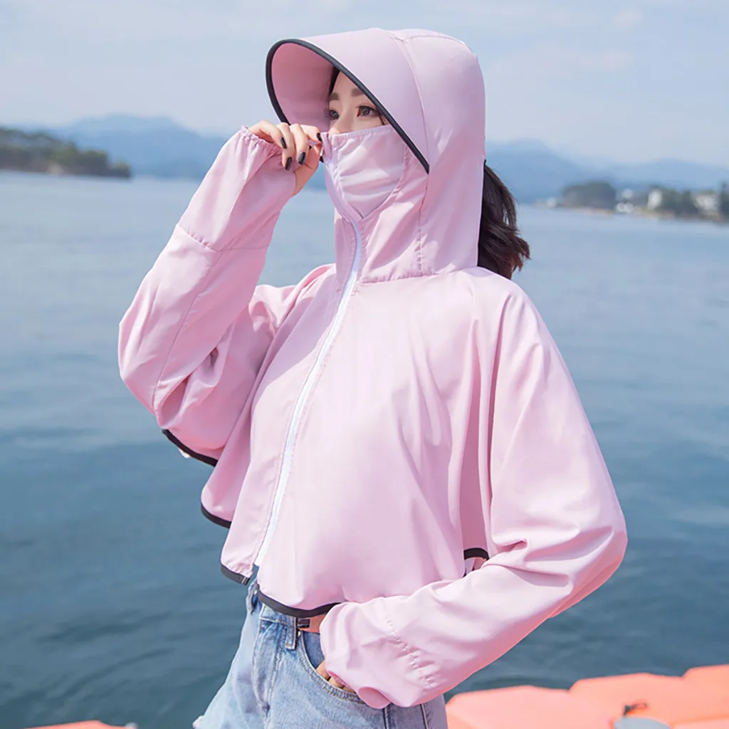 

Jacket 2019 Women Ladies Cardigan Long Sleeve Open Front Sun Protection Clothing Coat Tops jaqueta corta vento rompeviento mujer
