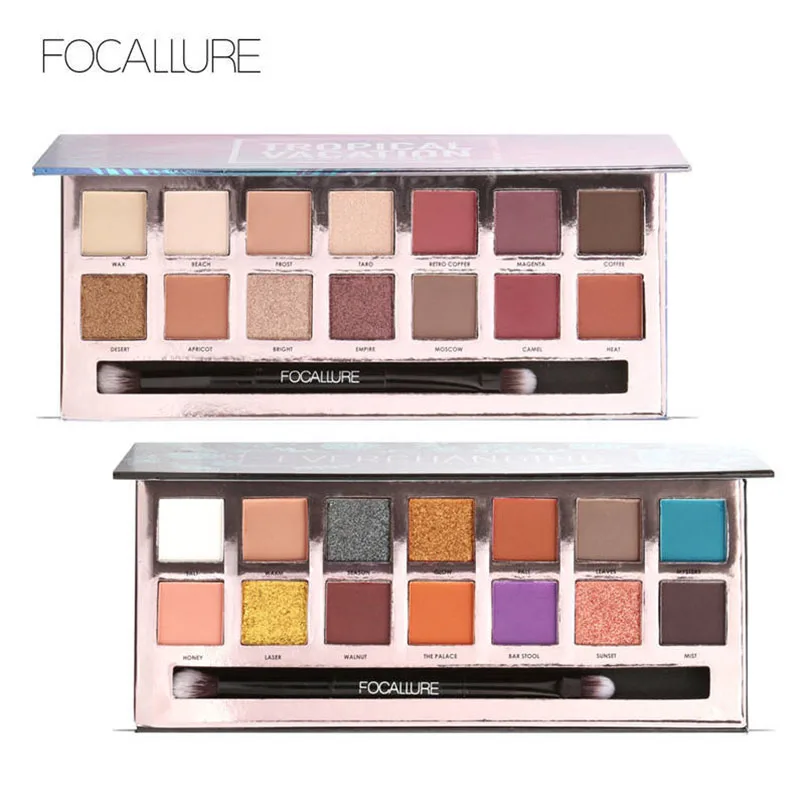 

Focallure 14 color Eyeshadow Pallette Glitter Matte Eye Shadow Pigment Eye Cosmetics Long Lasting Shimmer Eyeshadow Maquiagem