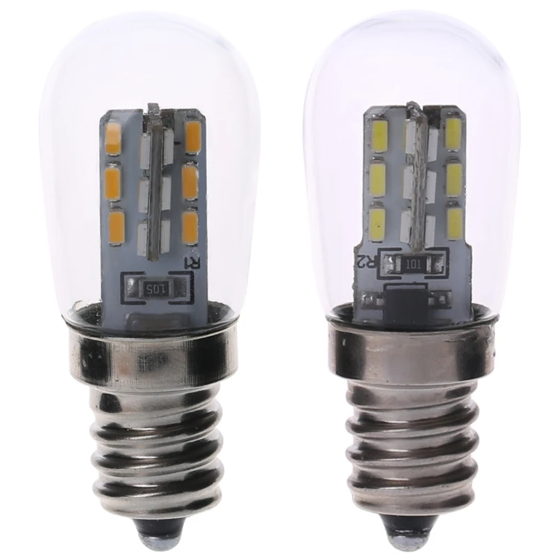 LED Light Bulb E12 2W 3014 SMD 24 LED High Bright Glass Shade Lamp Pure