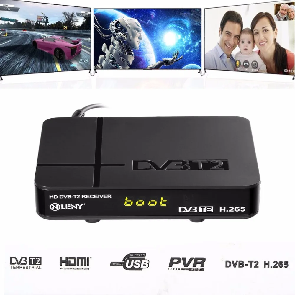 

ONLENY Black High Definition Digital Terrestrial HDMI 1080P DVB-T/T2 Protocol H.265 TV Box VGA AV Tuner Receiver