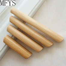 2.5'' 3.75'' 5'' 6.3'' 7.55'' Beech Dresser Pull Drawer Pulls Handles Solid Wood Cabinet Handle Door Knobs Pull Kitchen Cupboard 2017 free design custom american solid wood kitchen cabinet with solid wood door panels customized color