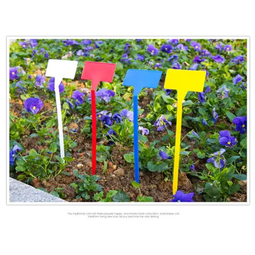 Т-образные вывернутые маркерные этикетки для растений, пластиковые этикетки для рассады, садовые палочки