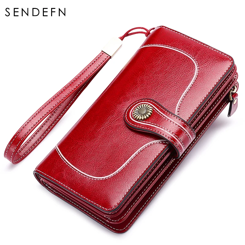 Лидер продаж женские кошельки SENDEFN Кожаный клатч Женский Длинный кошелек на