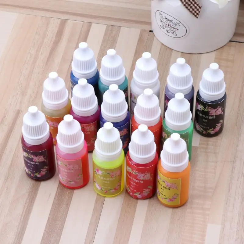 

UV Resin Jewelry Colorants Resin Liquid Pigment Dye Handmade Art Craft 15 Colors