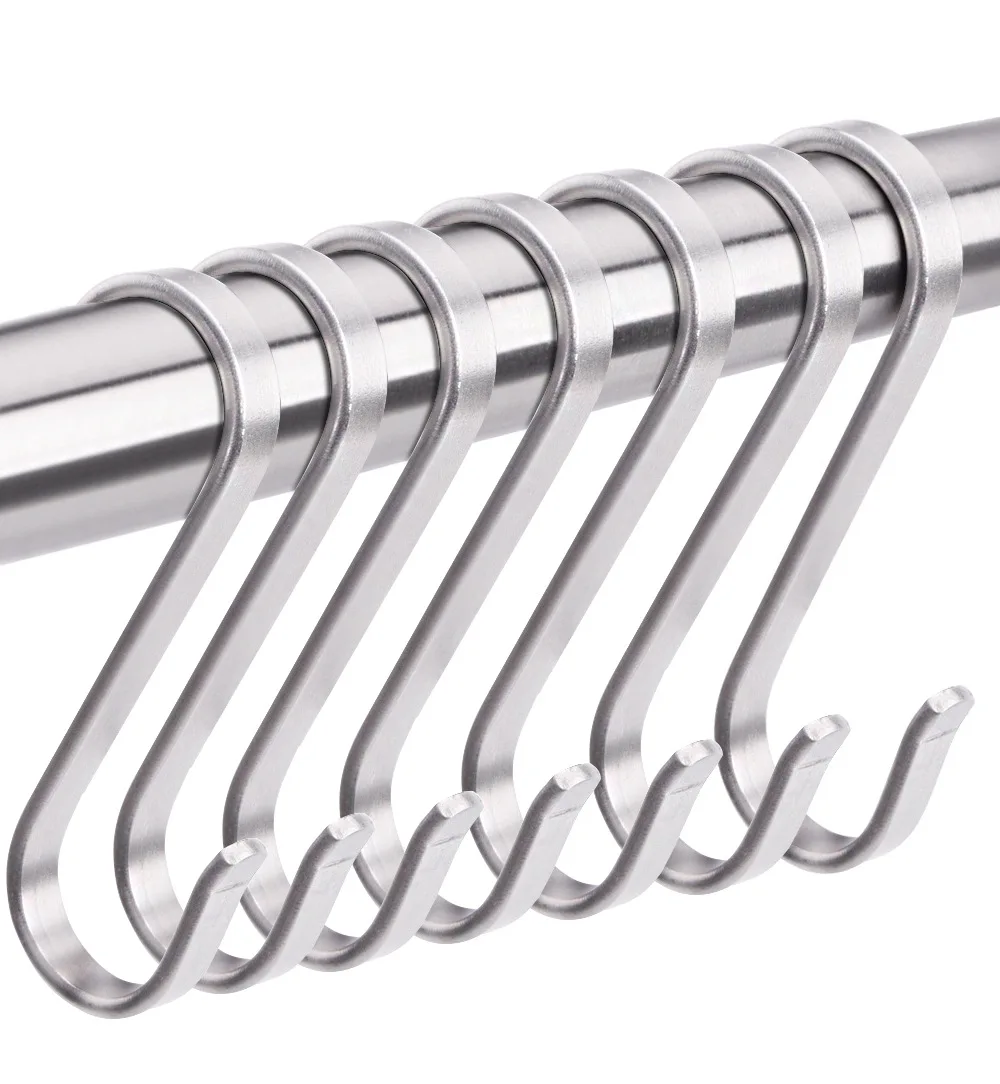 304 Stainless Steel Flat Hooks 304 Stainless Steel Hangers 10 Pcs