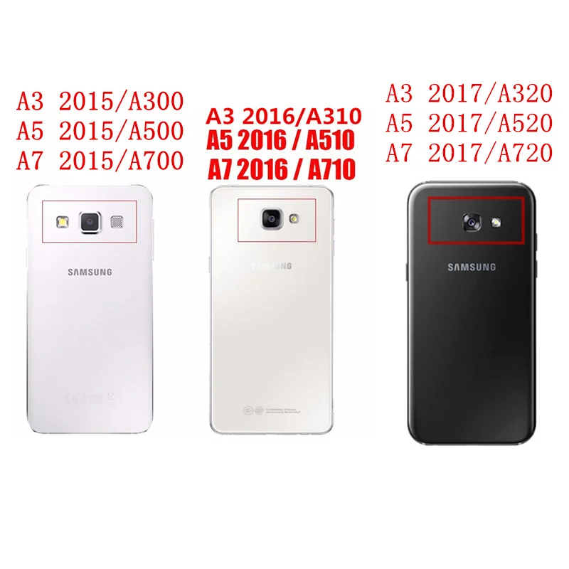 Оригинальный кожаный флип чехол NFH для Samsung Galaxy A3 A5 A7 2015 и 2016 роскошный кошелек с