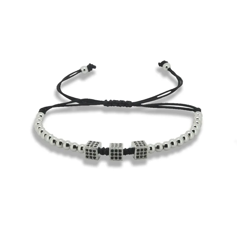 Brand Anil Arjandas Men Bracelets High Quality Brass Beads Square Boxes Connector Briading Macrame Bracelet for Jewelry | Украшения и