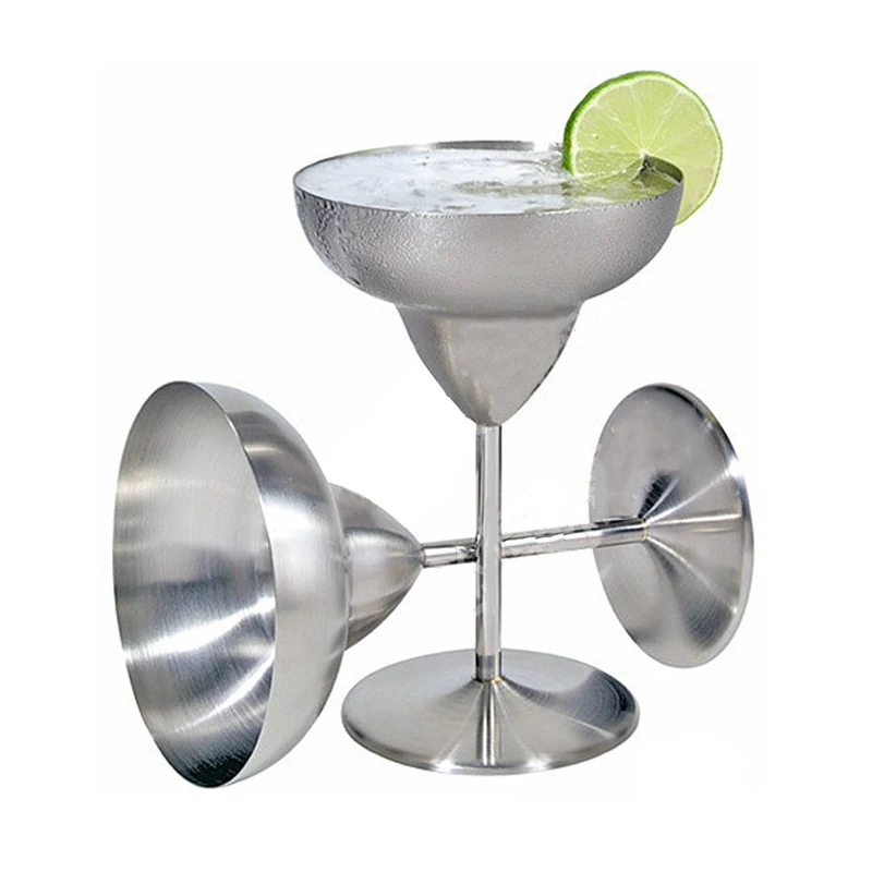 Stainless Steel Wine Goblet Metal Margarita Glasses Martini Cocktail Goblets Restaurant Home Wine Cups Bar Supplies Barware (7)