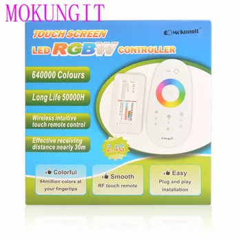 

2.4G RGBW LED Controller 4Channels 24A DC12-24V Touch Screen Remote Control for RGBW LED Strip