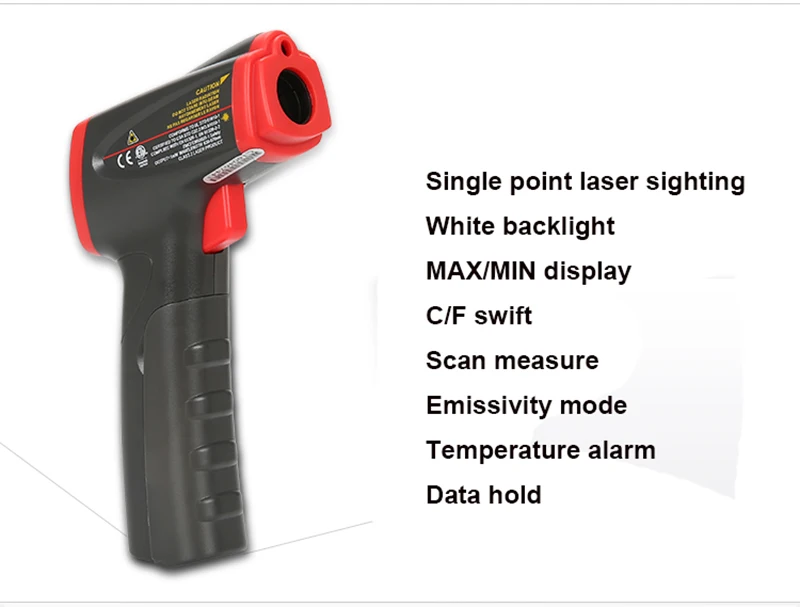 UNI-T UT300S лазерный инфракрасный термометр, Бесконтактный ИК инфракрасный термометр, промышленный температурный пистолет, измерительный прибор-32C~ 400C