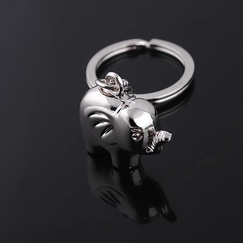 

Metal elephant keychain alloy animal key chain for girl key rings women handbag charm accessory elephant Key chain