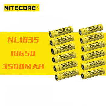 

12 pcs Nitecore NL1835 18650 3500mAh(new version of NL1834)3.7V 12.6Wh Rechargeable Li-on Battery high quality with protection