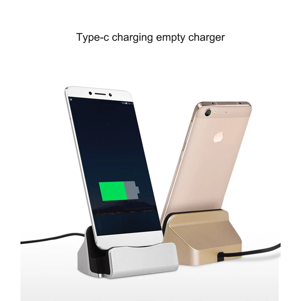 

Type C Stand Metal Dock Smart Charger One-Piece Design Dock Safely Universal Charger Desktop for HUAWEI xiaomi charging stand