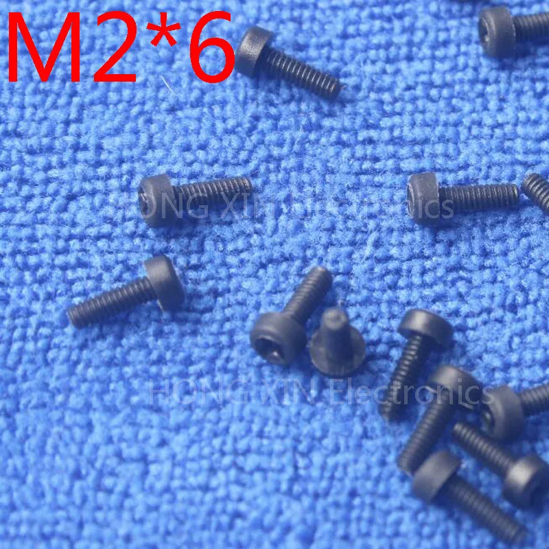 

M2*6 black 1 pcs Round Head nylon Screw 6mm plastic screw Insulation Philips Screw brand new RoHS compliant PC/board DIY hobby
